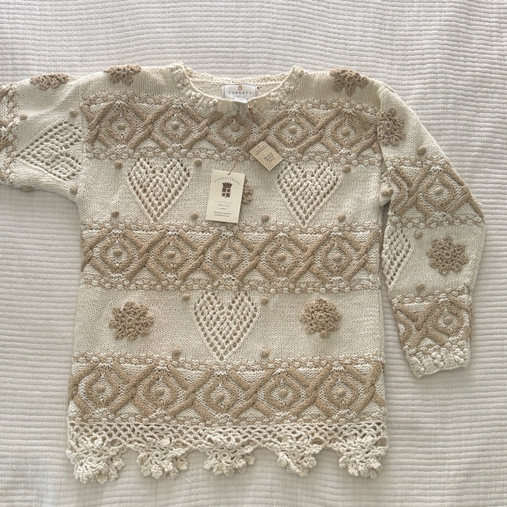 80s Express Tricot Hand knit sweater women’s